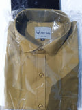 Mustard Men's Solid Cotton Formal Shirt