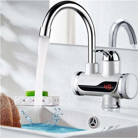 Electric Hot Water Heater Faucet Kitchen And Bathroom Heating Dispenser Tap Digital Temperature With Display