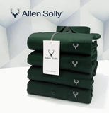 Dark Green Men's Solid Cotton Formal Shirt